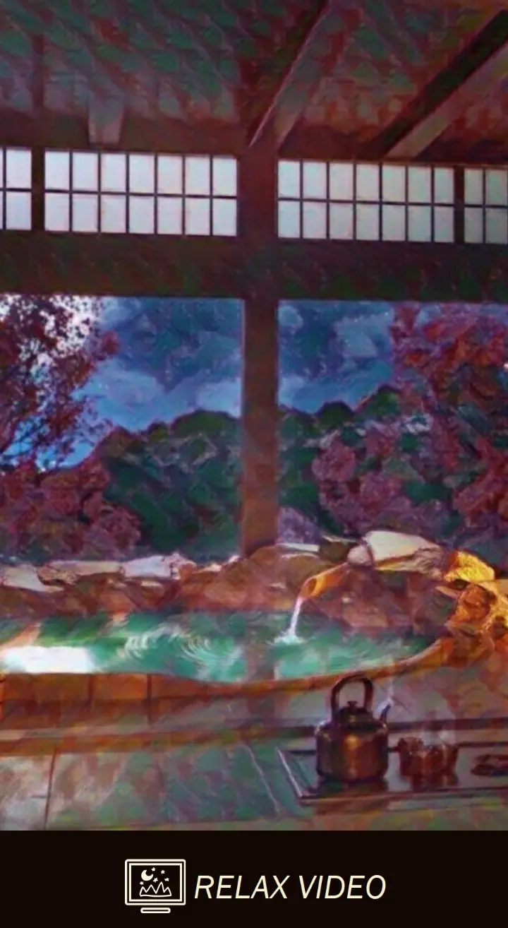 Japonské lázně onsen – zvuky vody s klavírem, flétnou a koto pro odpočinek, relaxaci nebo příjemný večer