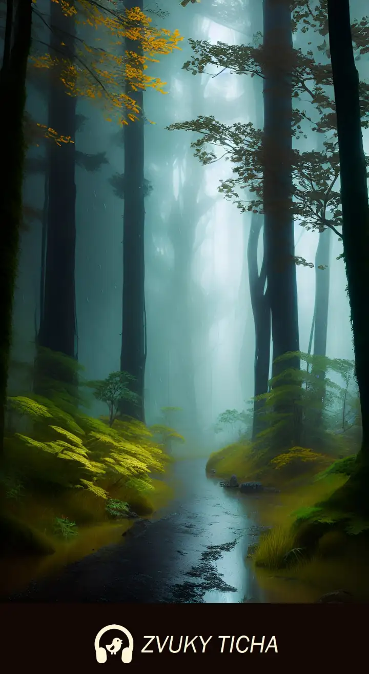 Uklidňující zpěv ptáčků v ranním lese po dešti (Vladimirská oblast v Rusku)